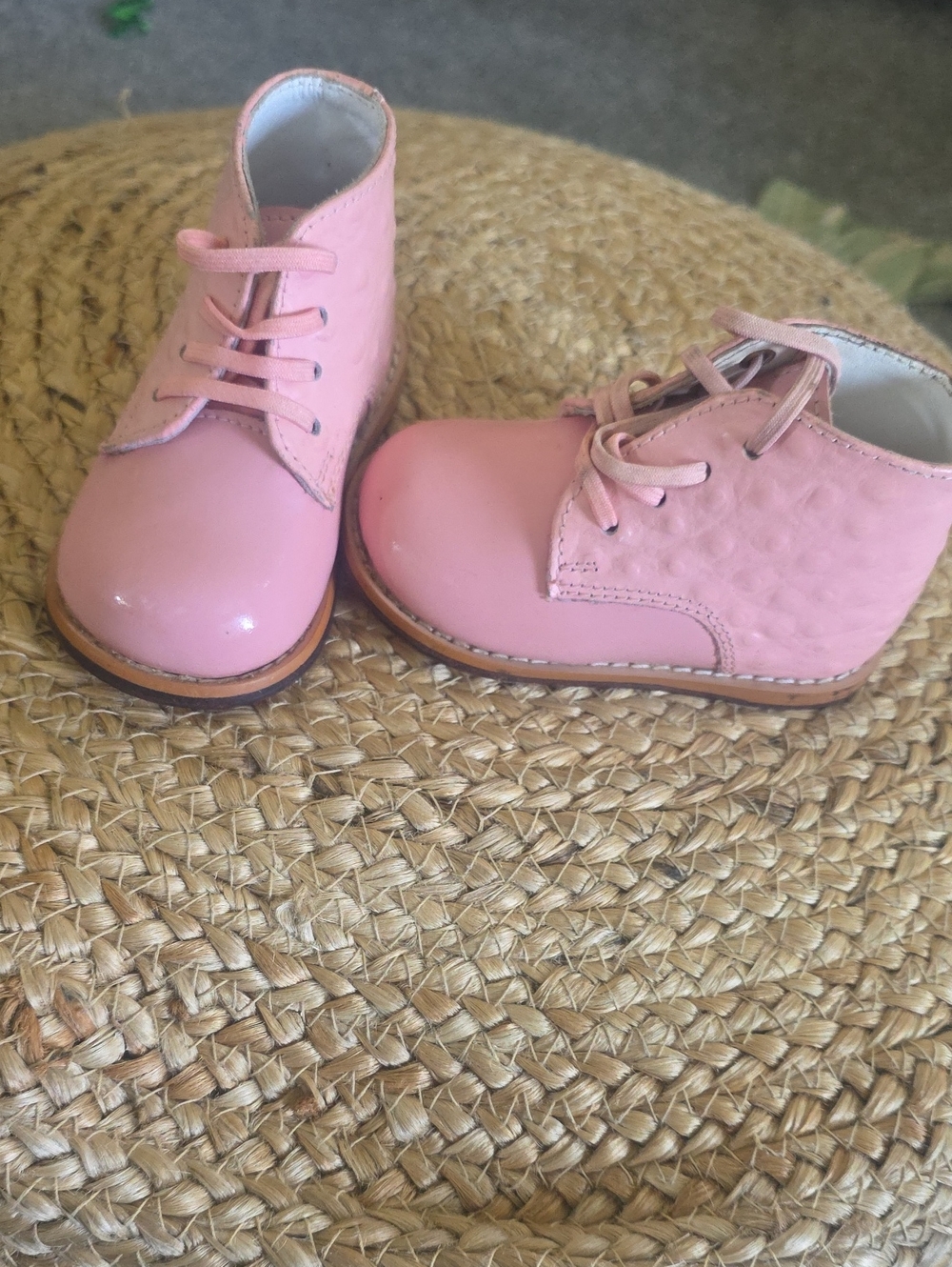 Pink Kids Lace-Up Boots - Classic Toddler Shoes